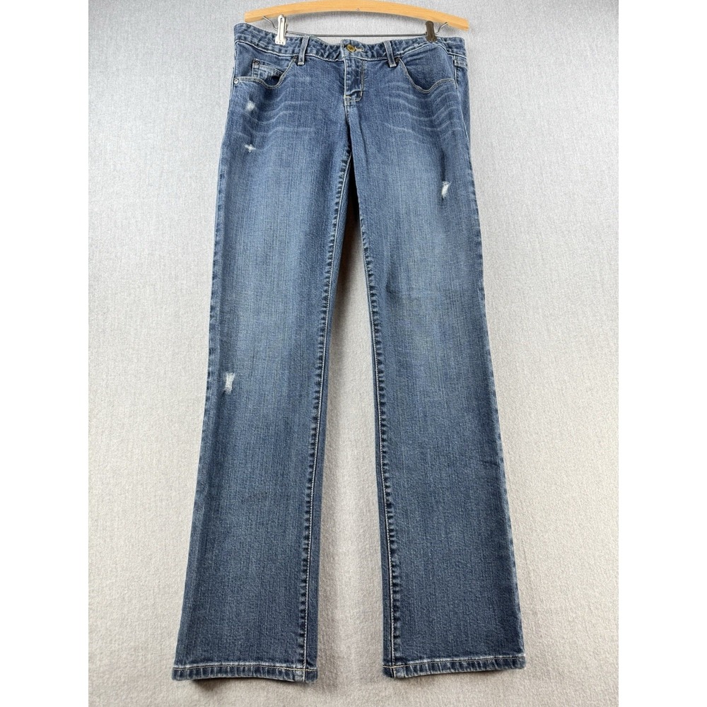 Gap Limited Edition Jeans Women 10 Bootcut Blue Distressed‎ Made in Canada Y2K